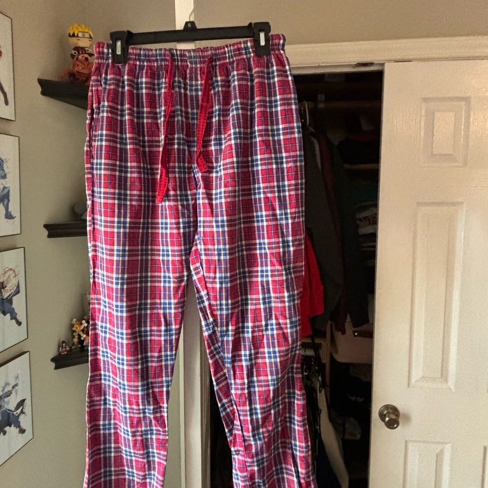Red and Blue Plaid Pajama Pants